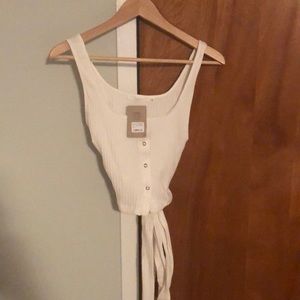 White lush crop top NWT